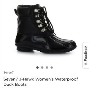 Seven7 Women’s Black Duck Boots - Brand New